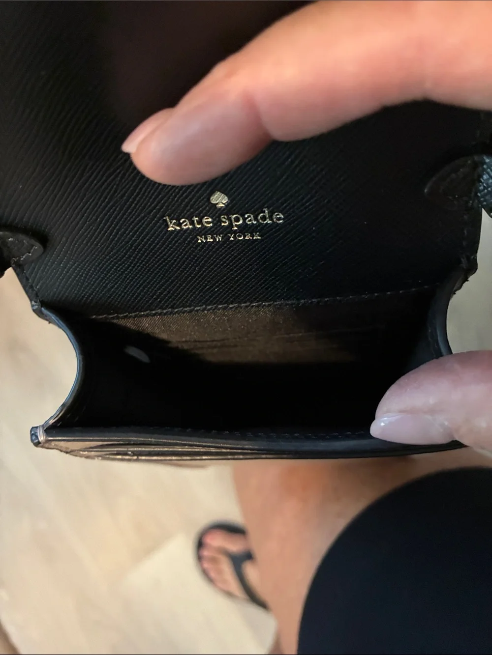 kate spade Two-Tone Black and Beige Crossbody Phone Case